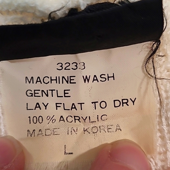 Vintage 80s Nubby Knit Short Sleeved Sweater Floral Embroidery Size Small - Picture 9 of 9